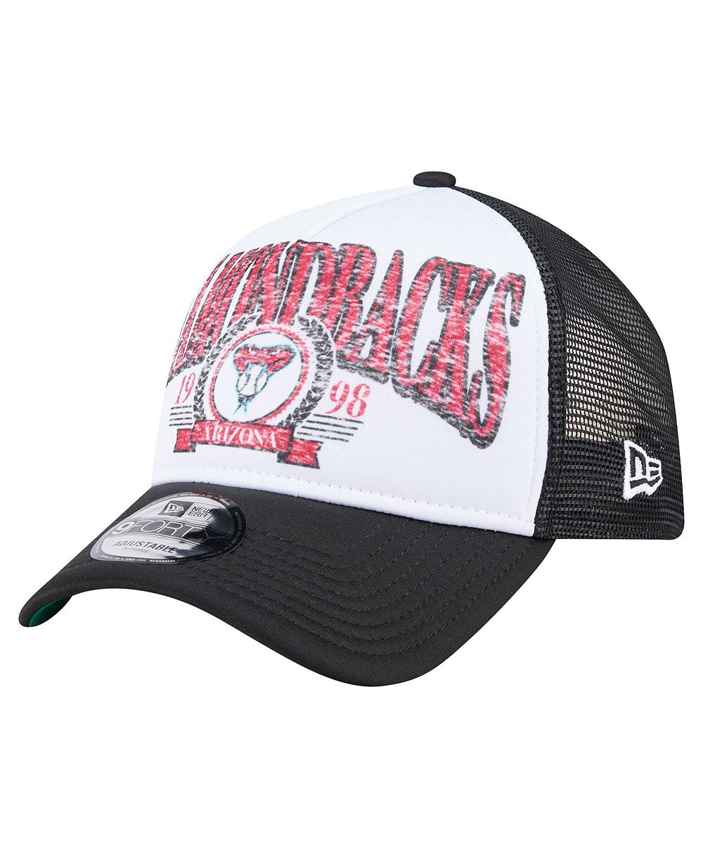 Мужская кепка New Era Black Arizona Diamondbacks Distressed 9FORTY A-Frame Adjustable Trucker