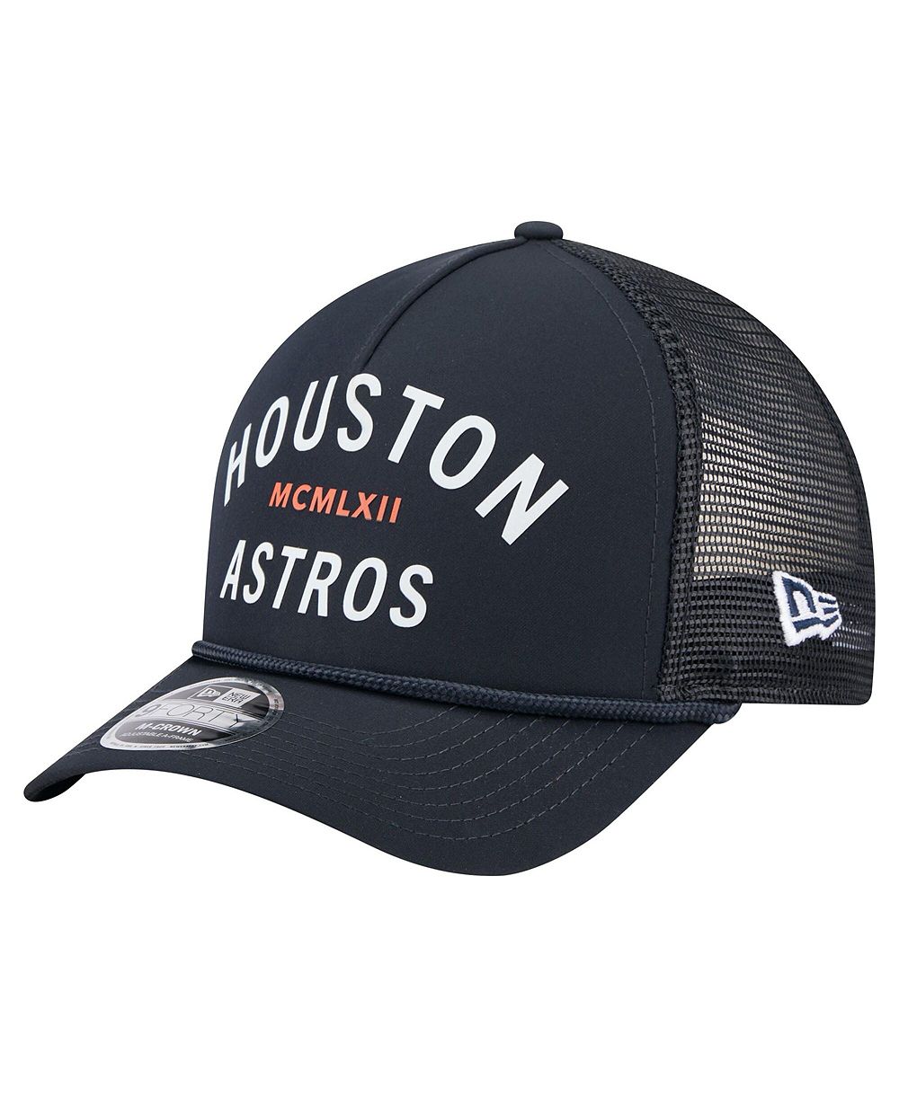 Мужская минималистичная кепка New Era Houston Astros 9FORTY A-Frame регулируемая темно-синяя