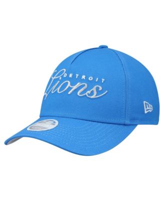 Женская кепка New Era Detroit Lions Metallic 9FORTY M-Crown A-Frame Adjustable синего цвета