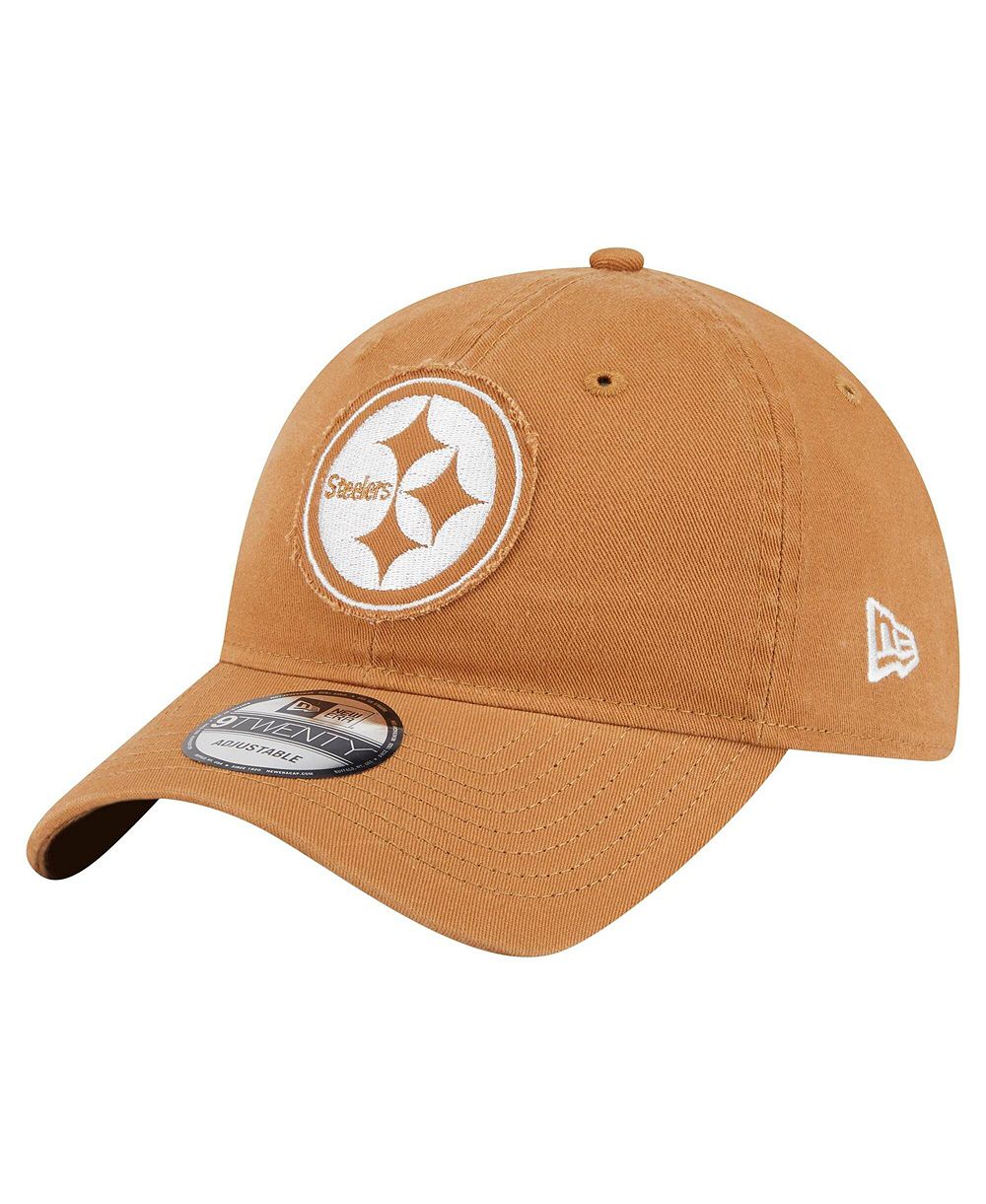 Кепка New Era Men's Pittsburgh Steelers Stamp 9TWENTY, коричневая, регулируемая