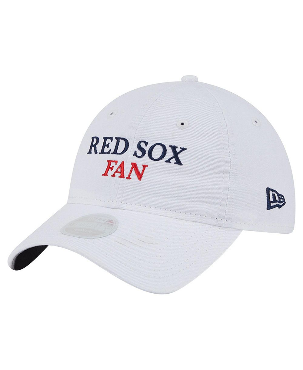 Женская регулируемая кепка New Era White Boston Red Sox Team Fan 9TWENTY