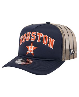 Мужская кепка-тракер New Era Houston Astros Vintage Arched Foam Front 9FIFTY A-Frame Adjustable темно-синего цвета
