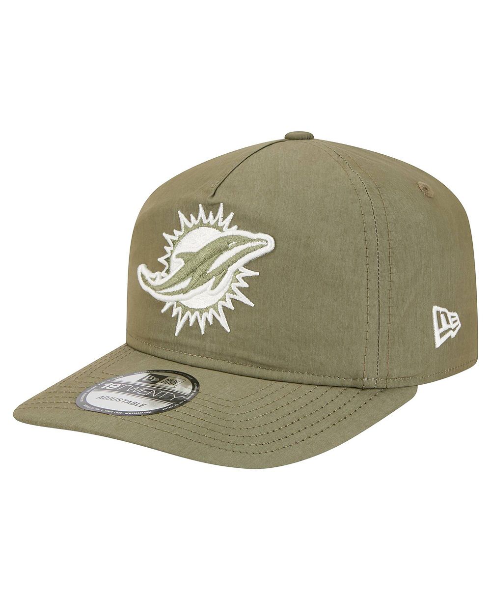 New Era Men's Olive Miami Dolphins Nylon 19TWENTY Adjustable Hat