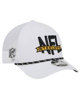 Мужская кепка New Era White Pittsburgh Steelers NFL 9FORTY A-Frame M-Crown Adjustable Trucker