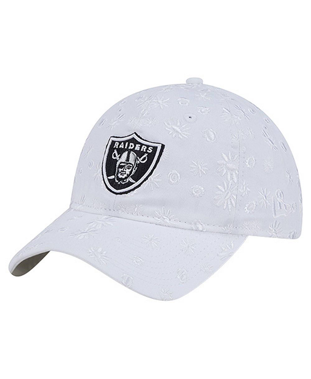 Женская регулируемая кепка New Era White Las Vegas Raiders Floral 9TWENTY