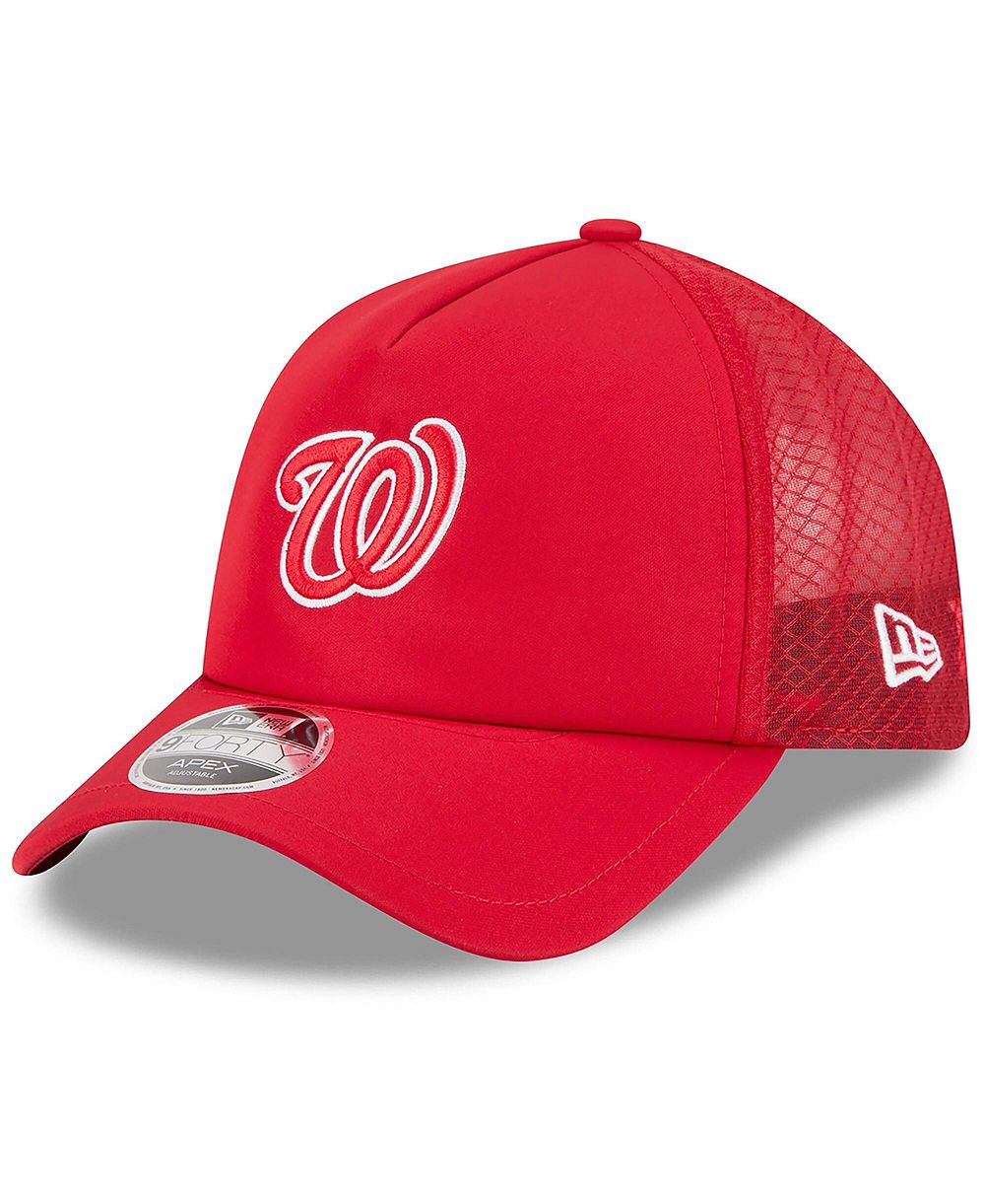 New Era Men's Red Washington Nationals 2026 Batting Practice Alternate Apex 9FORTY Adjustable Hat
