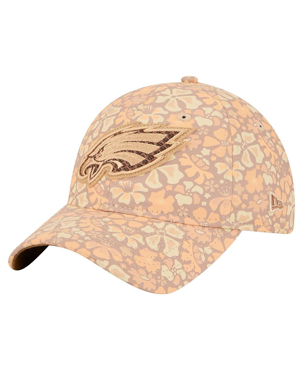 New Era Женская кепка Tan Philadelphia Eagles Floral 9TWENTY Adjustable