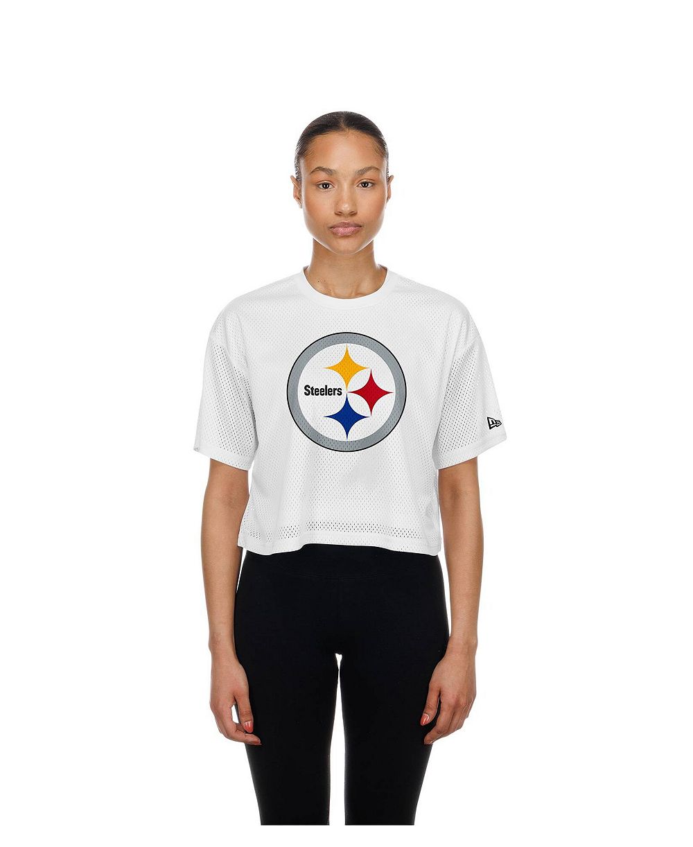 New Era Женская футболка Pittsburgh Steelers Mesh Cropped Boxy
