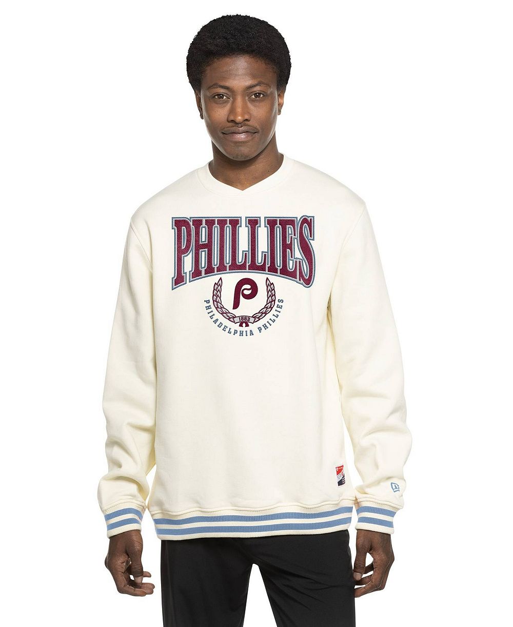 Мужская свитшот New Era White Philadelphia Phillies Throwback