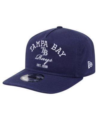 New Era Men's Navy Tampa Bay Rays Stacked 19TWENTY Adjustable Hat