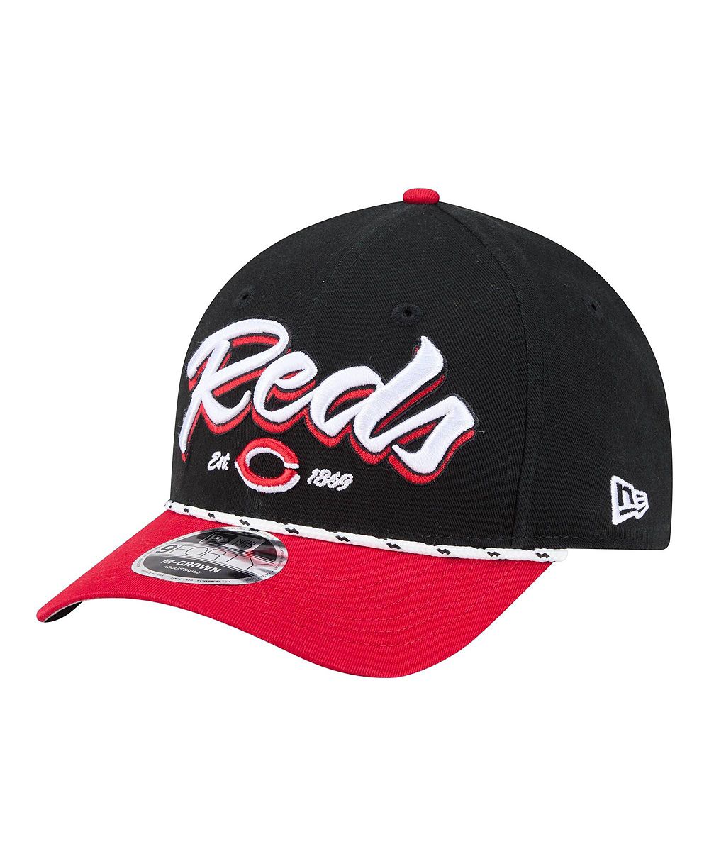 Мужская кепка New Era Black/Red Cincinnati Reds Team Loyal 9FORTY M-Crown Adjustable