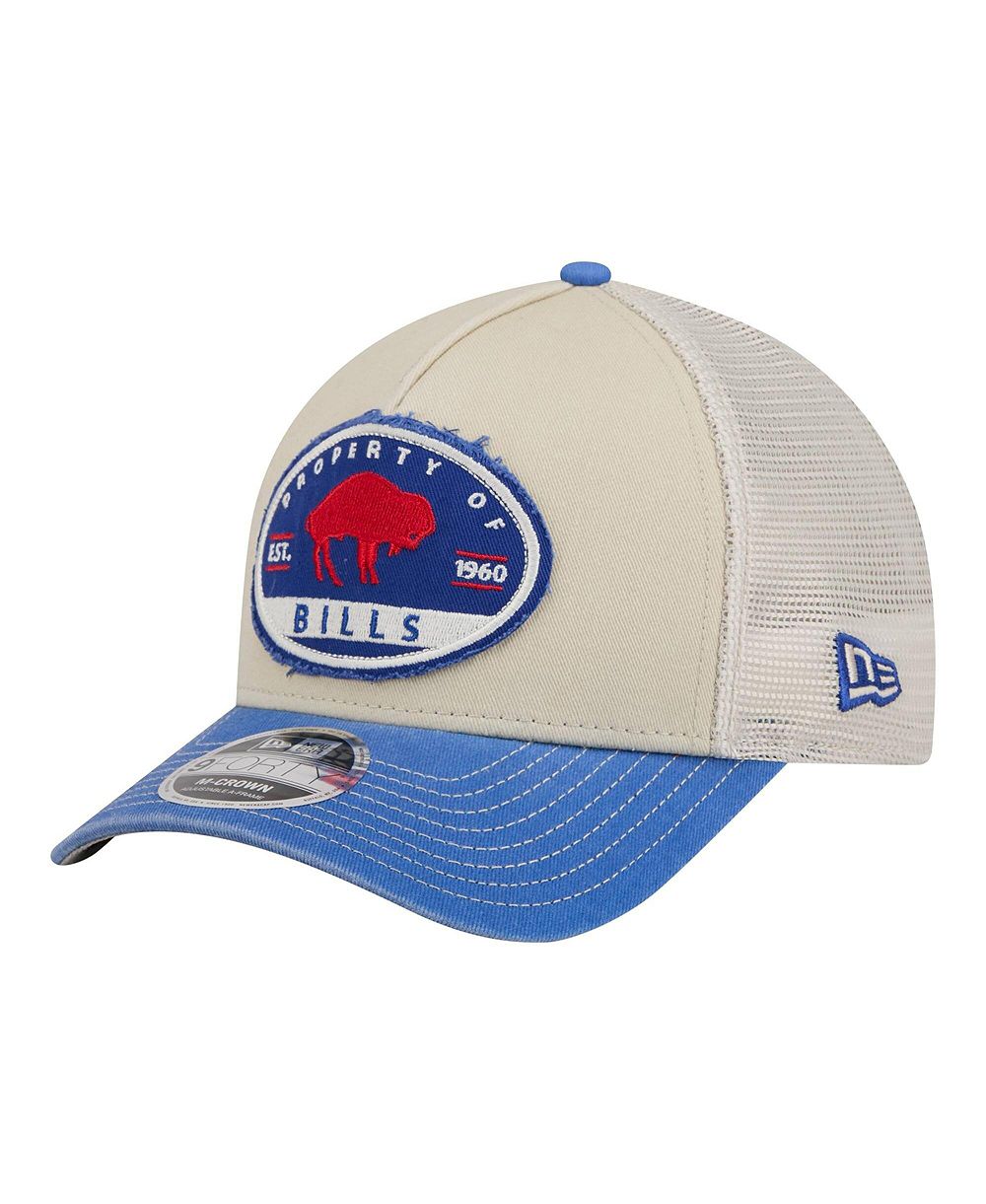 Кепка New Era Men's Natural Buffalo Bills Frayed M-Crown A-Frame 9FORTY Adjustable