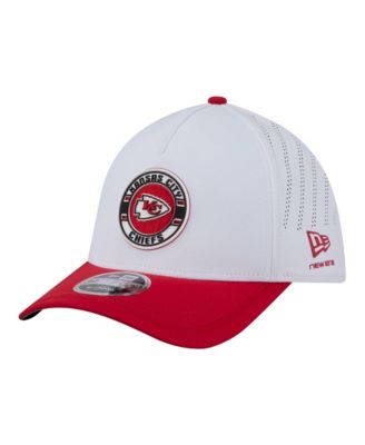 New Era Men's White/Red Kansas City Chiefs Patch 39THIRTY A-Frame M-Crown Perforated Flex Hat