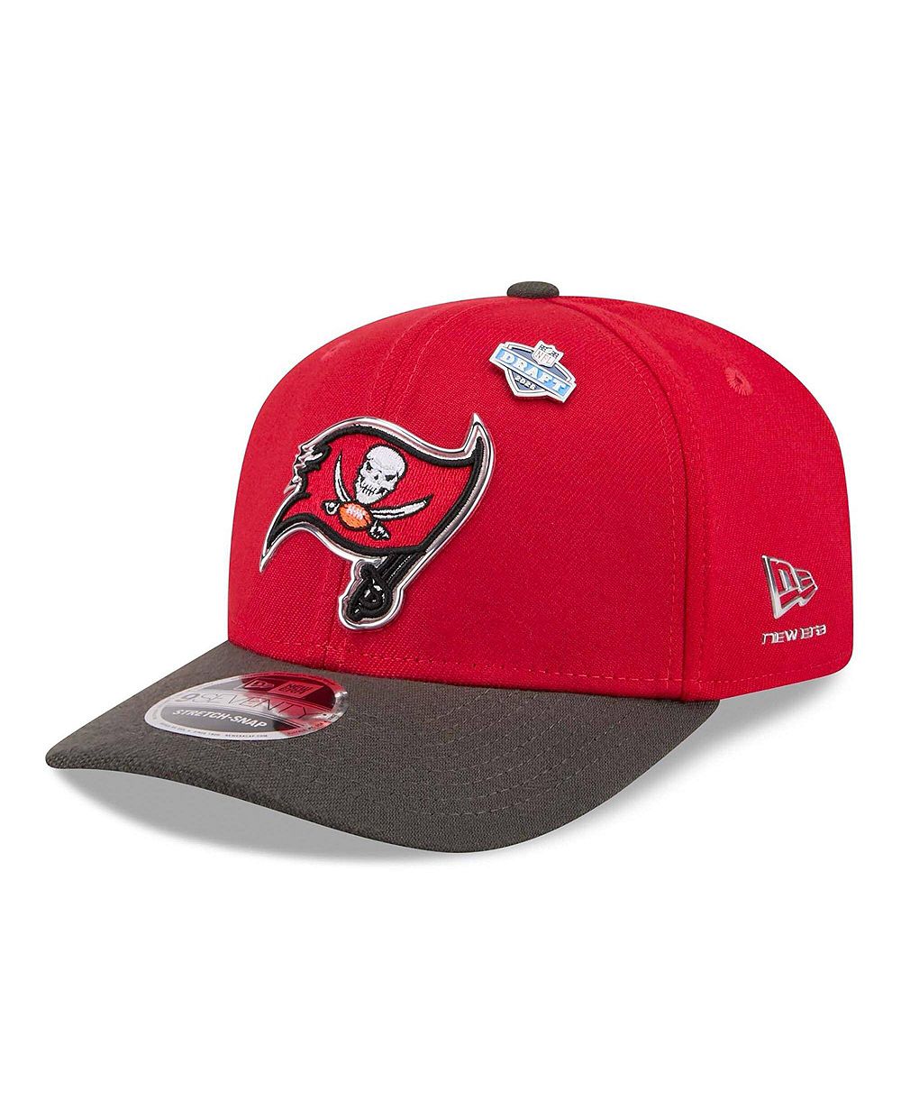 Мужская регулируемая кепка New Era Tampa Bay Buccaneers 2026 NFL Draft 9SEVENTY красного/пепельного цвета
