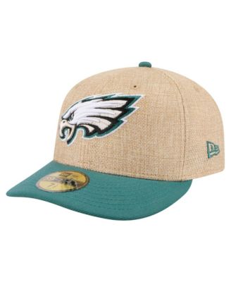 Мужская кепка New Era Natural/Midnight Green Philadelphia Eagles Pre-Curved Twine 59FIFTY Fitted