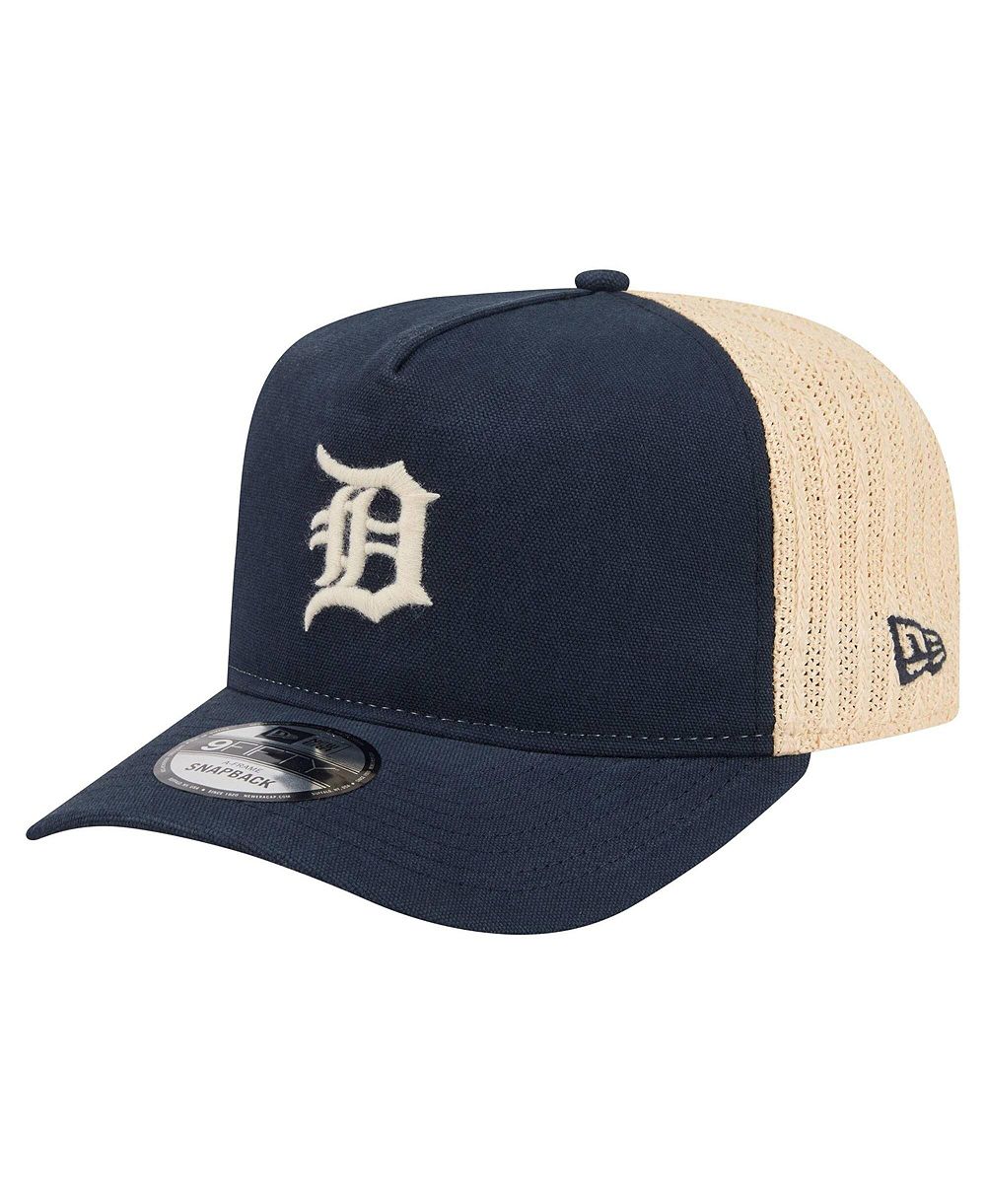 New Era Мужская кепка Navy/Natural Detroit Tigers Grained 9FIFTY A-Frame Trucker Adjustable