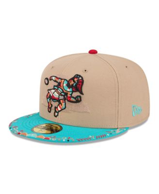 New Era Men's Light Beige/Light Blue Pensacola Blue Wahoo's 2026 Copa De La Diversion 59FIFTY Fitted Hat