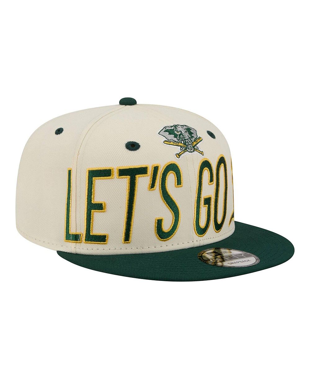 New Era Мужская Cream Athletics Oversized Slogan 9FIFTY Snapback Hat