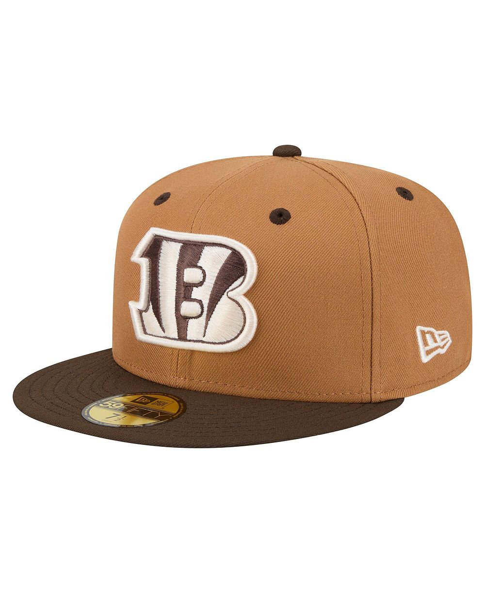 Мужская кепка New Era Light Brown/Dark Brown Cincinnati Bengals Two-Tone Walnut 59FIFTY Fitted Hat