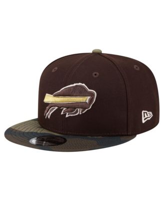 Мужская кепка New Era Dark Brown Buffalo Bills Burnt Wood Camo 9FIFTY Snapback