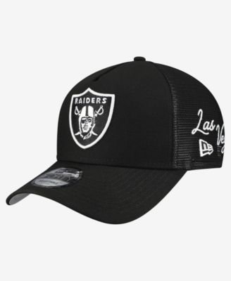 New Era Men's Black Las Vegas Raiders City Script 9FORTY A-Frame Adjustable Hat