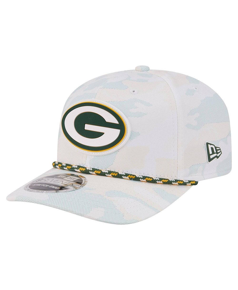 New Era Men's White Green Bay Packers Camo Rope 9SEVENTY Adjustable Hat