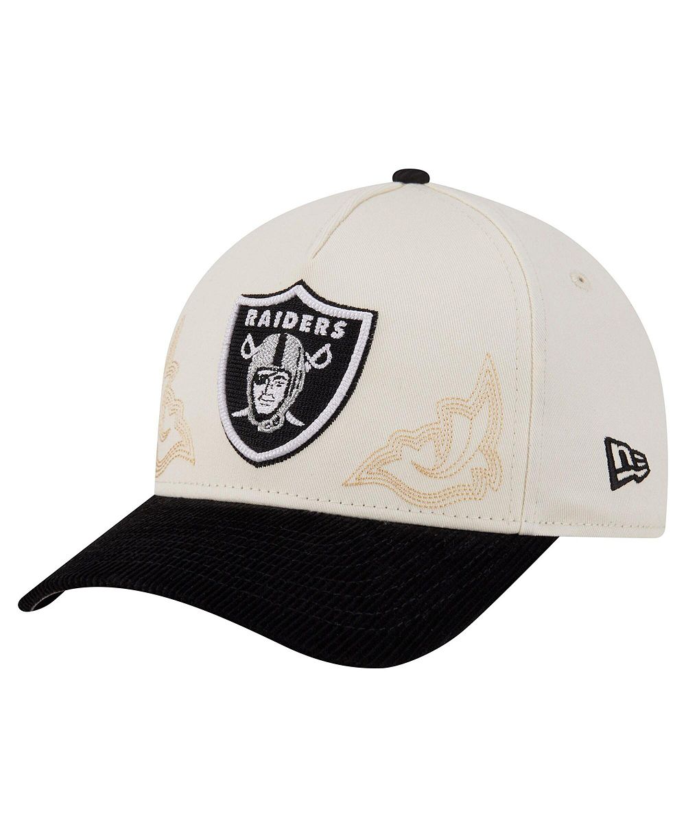 Мужская кепка New Era Cream/Black Las Vegas Raiders Western 9FORTY A-Frame регулируемая