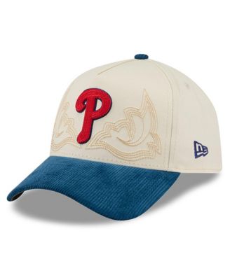 Мужская кепка New Era Philadelphia Phillies Western Stitch 9FORTY A-Frame Adjustable серого цвета