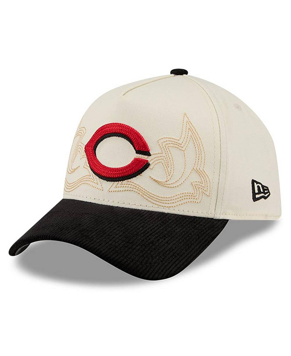New Era Men's Stone Cincinnati Reds Western Stitch 9FORTY A-Frame Adjustable Hat