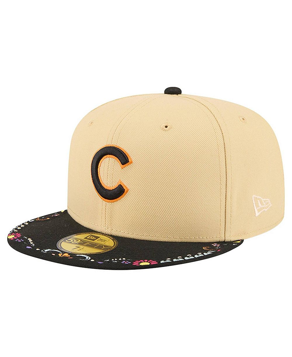 Мужская кепка New Era Chicago Cubs Two-Tone Embroidered Visor 59FIFTY Fitted светло-бежевого цвета
