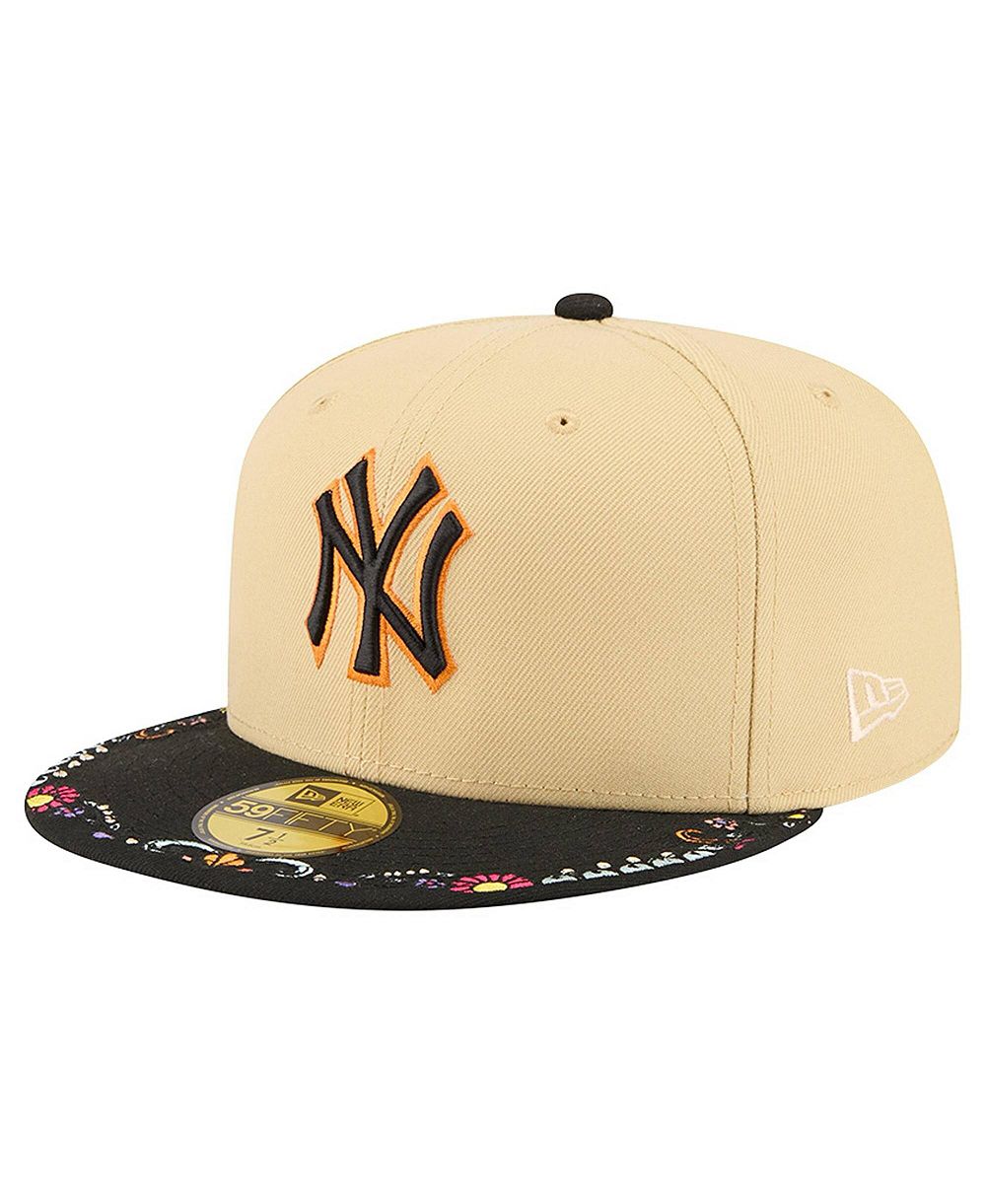 Мужская кепка New Era Light Beige New York Yankees Two-Tone Embroidered Visor 59FIFTY Fitted Hat