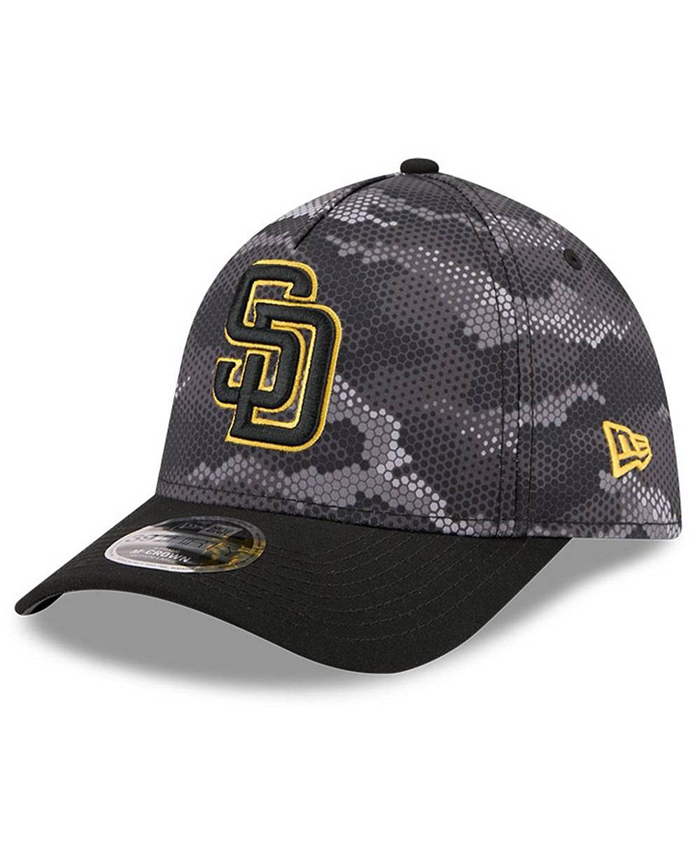 Кепка New Era Men's Black San Diego Padres Camo 39THIRTY A-Frame Flex