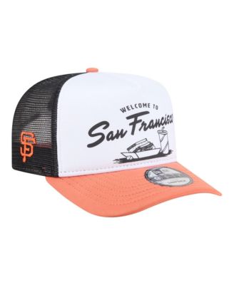 Мужская кепка-тракер New Era San Francisco Giants Foodie A-Frame 9FIFTY Snapback белого/оранжевого цвета