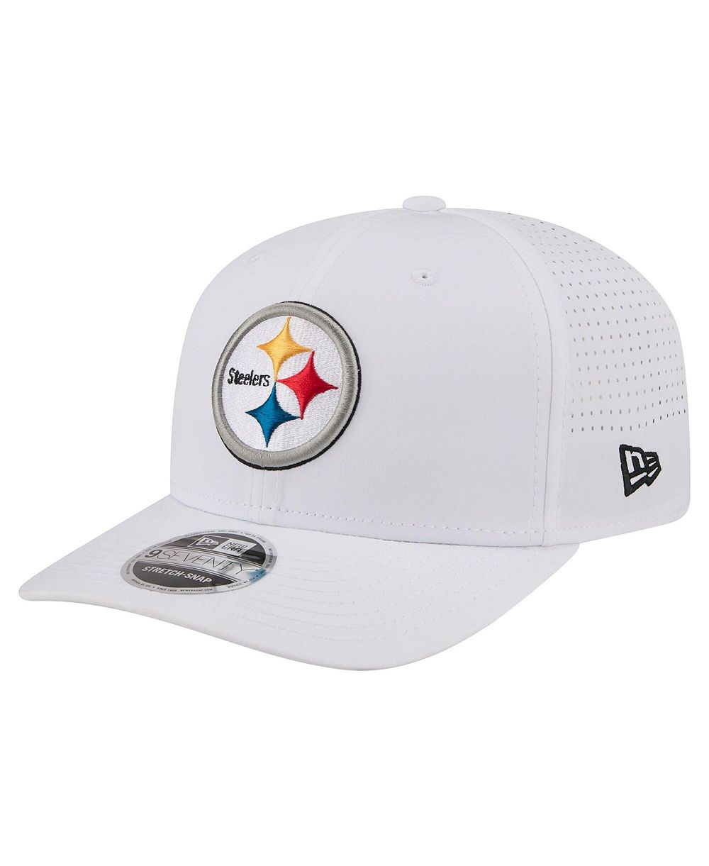 New Era Мужская белая регулируемая кепка Pittsburgh Steelers Name Plate 9SEVENTY