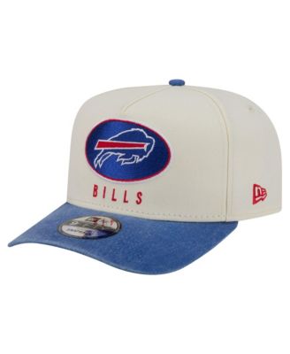 Мужская кепка New Era Cream/Royal Buffalo Bills Washed A-Frame 9FIFTY Snapback