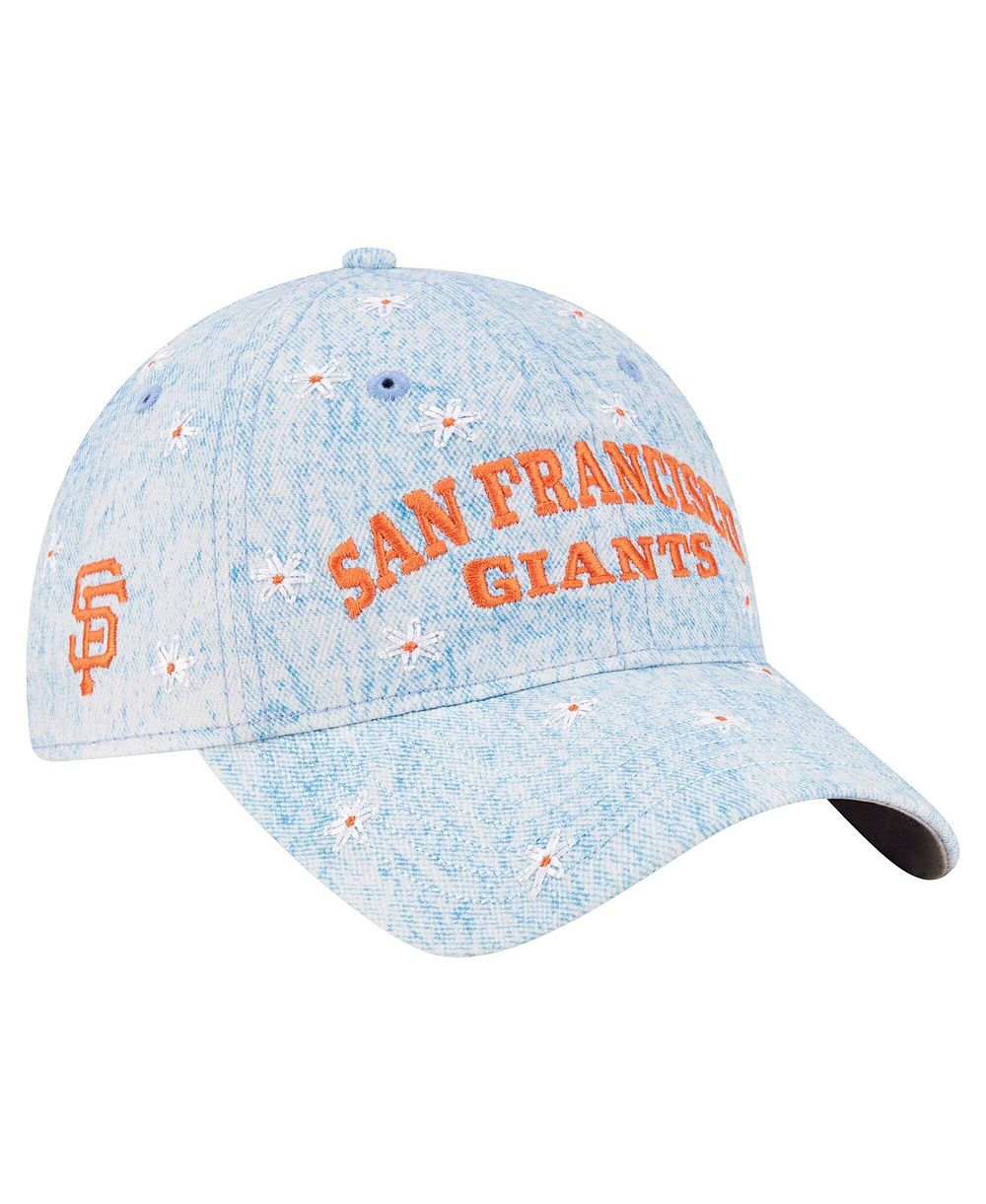 Женская регулируемая кепка New Era San Francisco Giants Daisy All Over 9TWENTY светло-голубого цвета