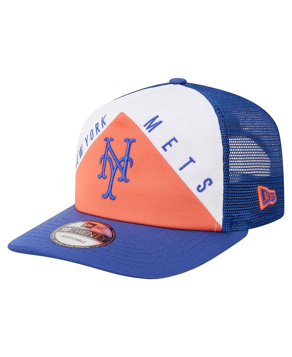 Мужская кепка New Era White/Royal New York Mets Retro Cut 19TWENTY Adjustable Trucker