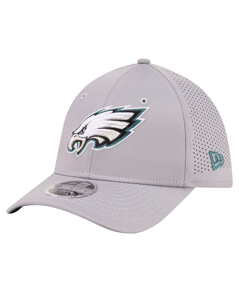 New Era Men's Gray Philadelphia Eagles 39THIRTY M-Crown Flex Fit Hat