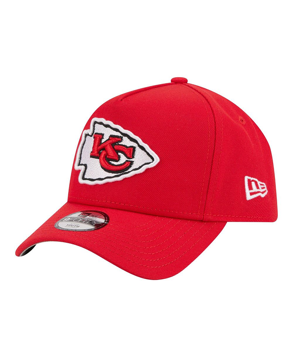 New Era Red Kansas City Chiefs 9FORTY A-Frame Adjustable Hat для мальчиков и девочек