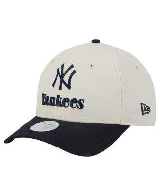 New Era Женская кремовая/темно-синяя кепка New York Yankees Primary 9FORTY M-Crown Adjustable