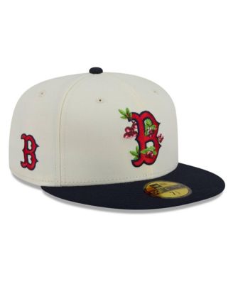 New Era Men's White/Navy Boston Red Sox Blossom 59FIFTY Fitted Hat
