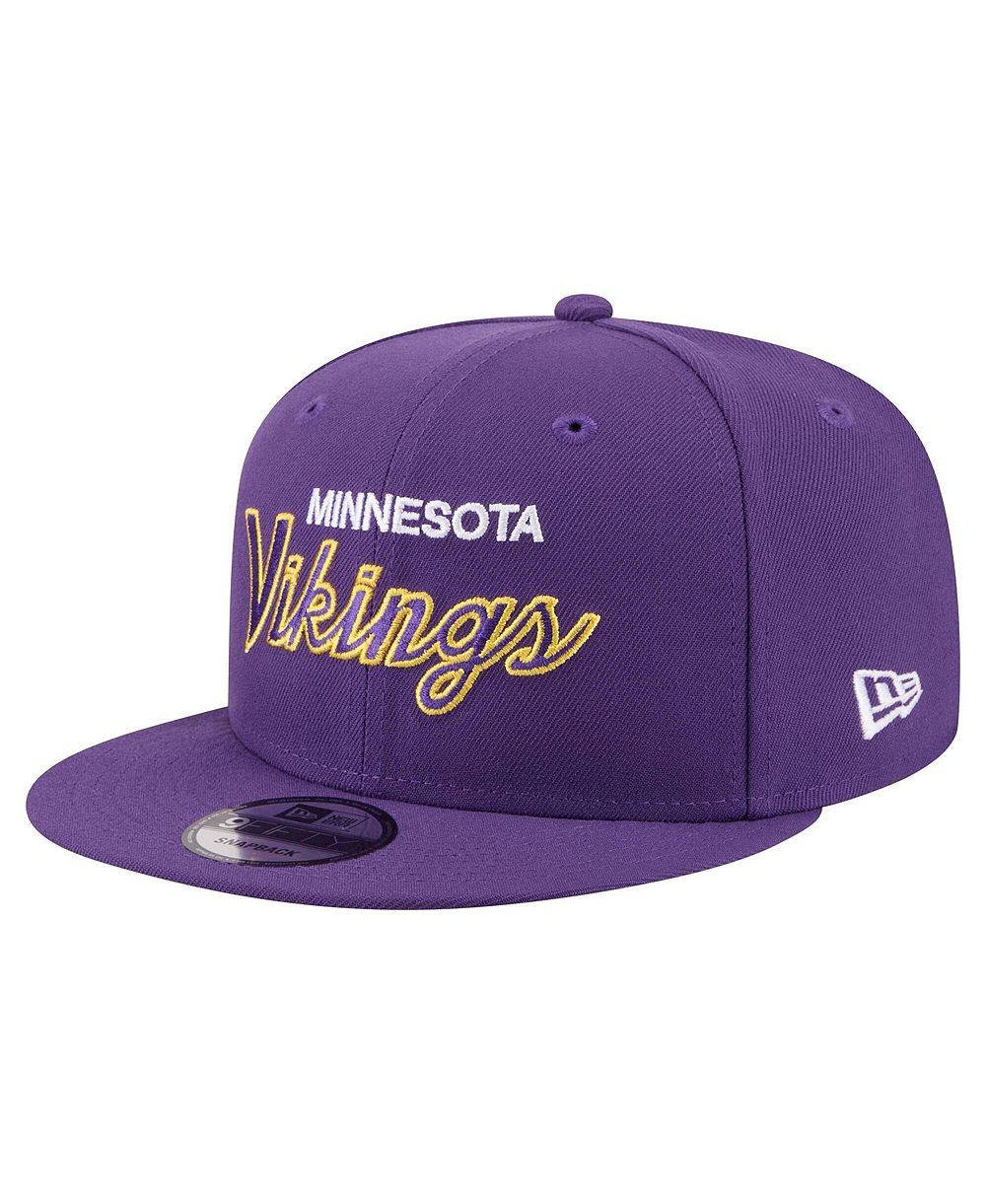 Мужская кепка New Era Purple Minnesota Vikings Core Team Script 9FIFTY Snapback