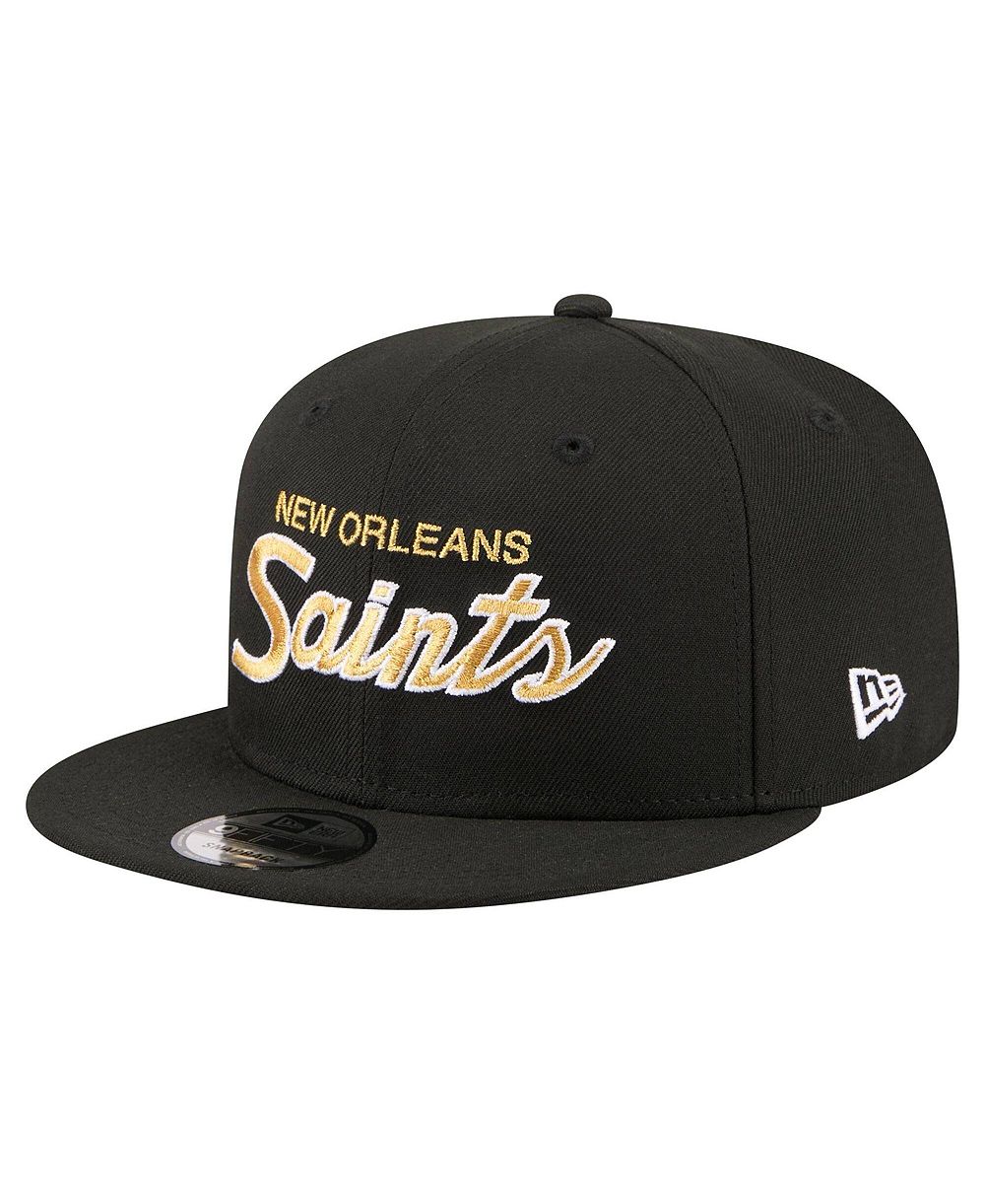 New Era Мужская черная кепка 9FIFTY Snapback New Orleans Saints Core Team Script