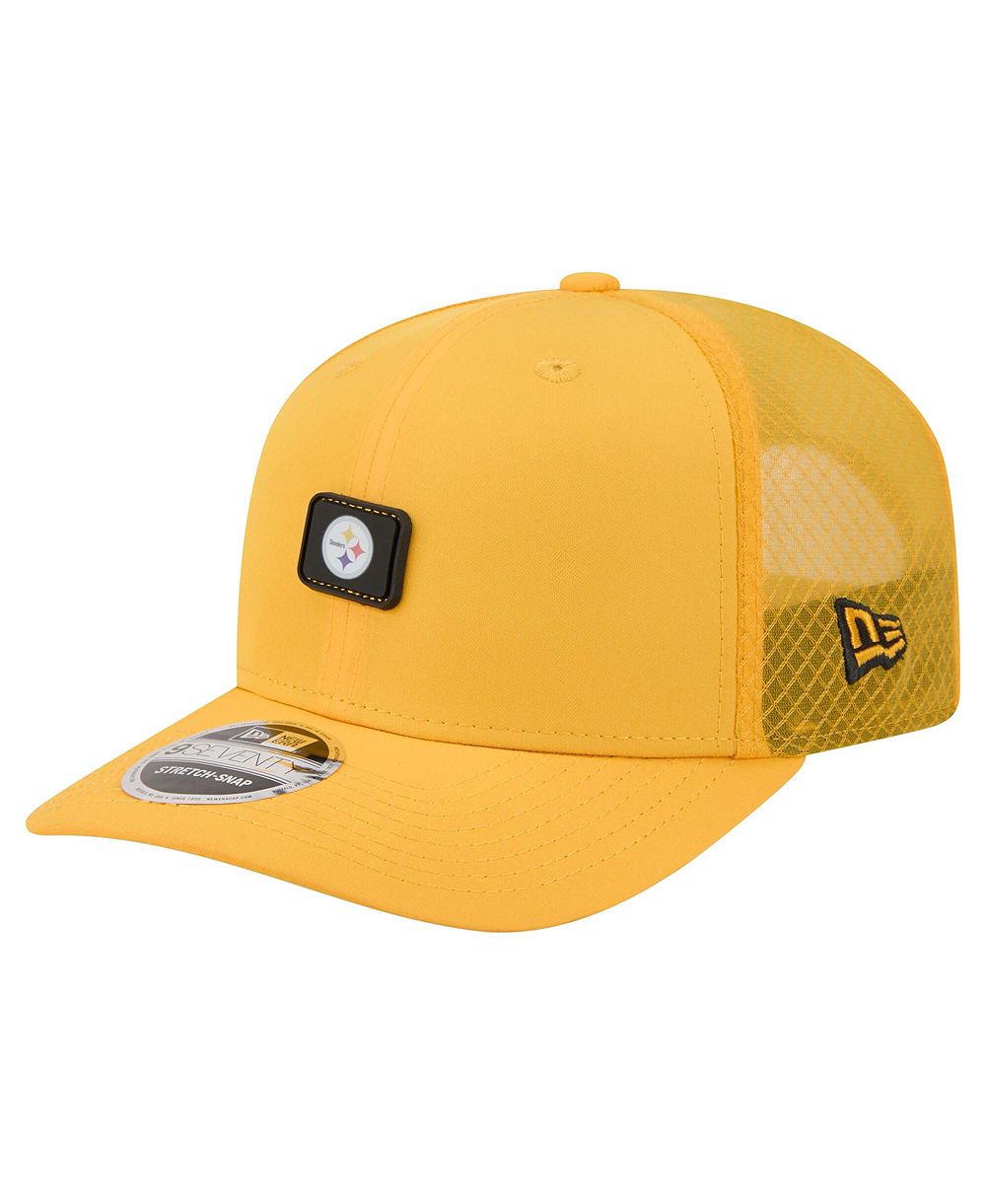 Мужская кепка New Era Gold Pittsburgh Steelers Micro Badge 9SEVENTY Adjustable