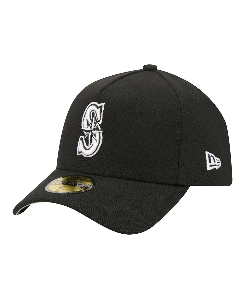 Мужская кепка New Era Black Seattle Mariners A-Frame 59FORTY Fitted
