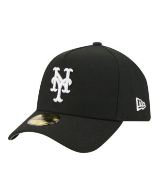 New Era Men's Black New York Mets A-Frame 59FORTY Fitted Hat