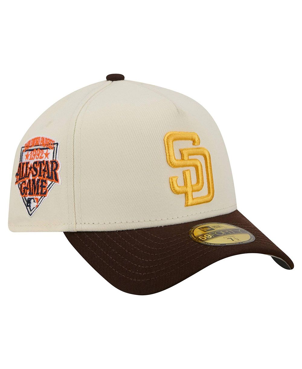 Мужская кепка New Era Cream San Diego Padres Chrome A-Frame 59FORTY Fitted Hat