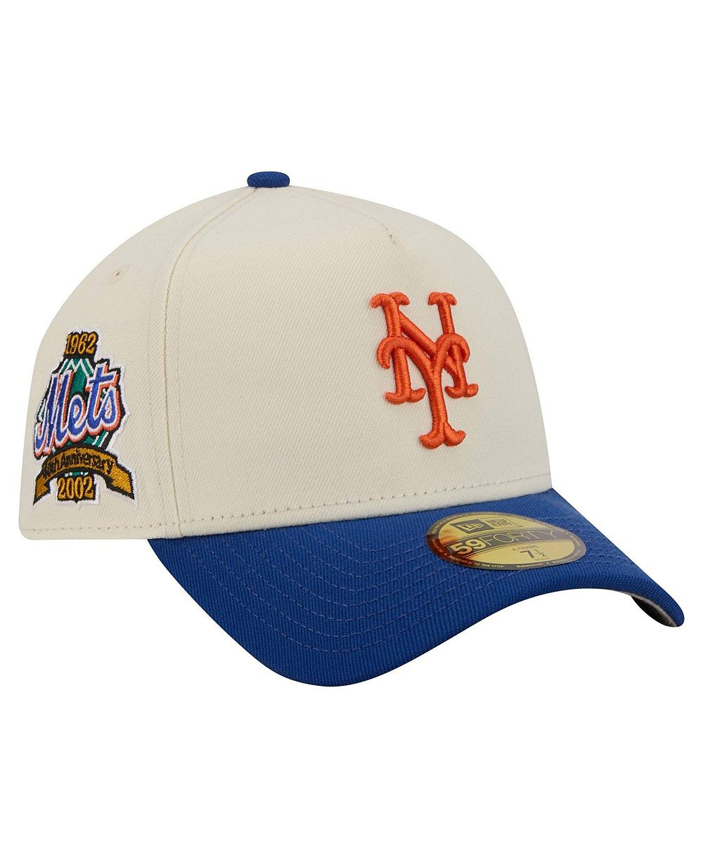New Era Мужская кепка Cream New York Mets Chrome A-Frame 59FORTY Fitted