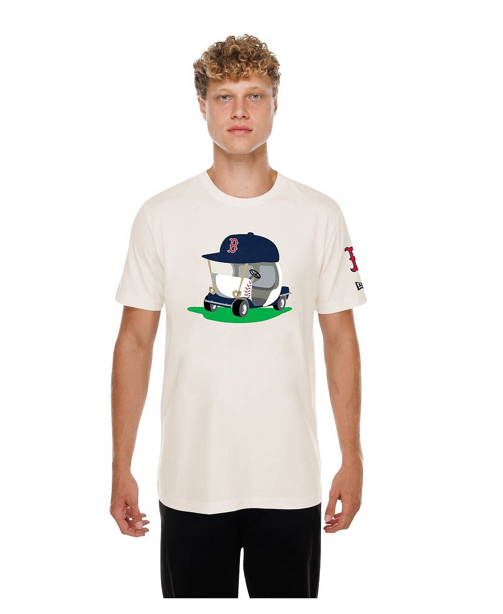 Мужская футболка New Era Natural Boston Red Sox Golf Mascot T-Shirt