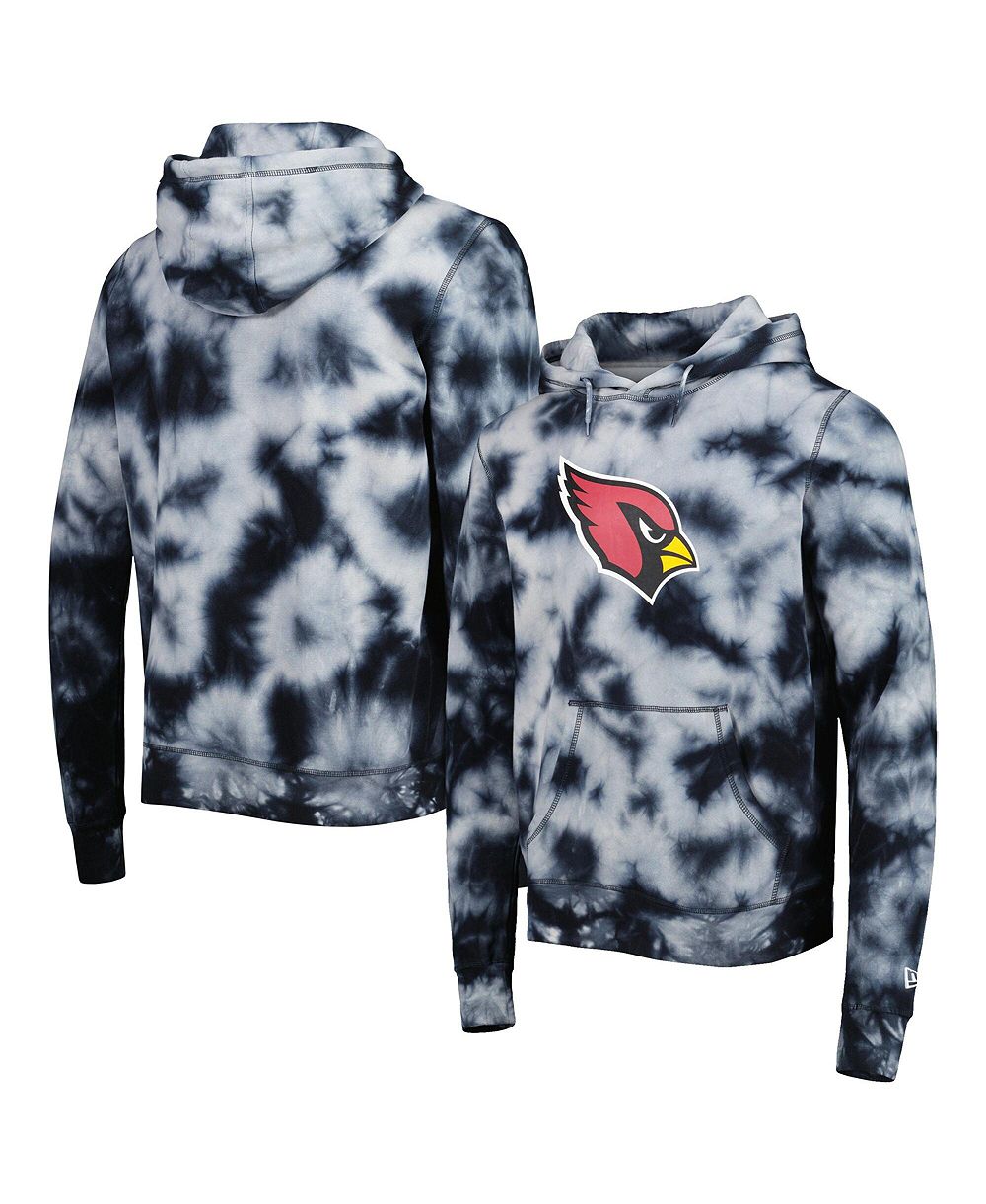 Мужское худи New Era Black Arizona Cardinals Team Tie-Dye Pullover
